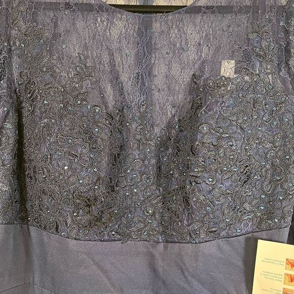 NWT Mac Duggal Midnight Sweatheart Lace Gown Size 18W - Picture 9 of 15